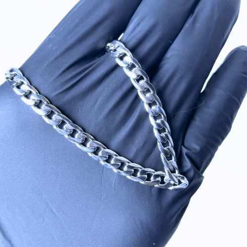 2 Blod Silver Chain Combo For Boys